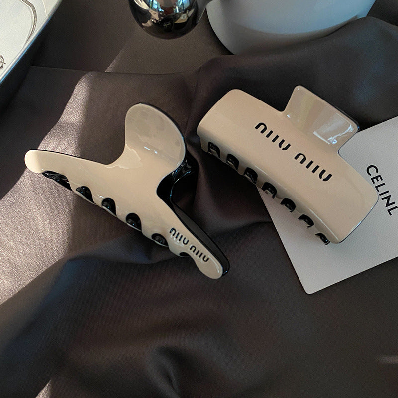 Miu Miu Black White Hair Claw
