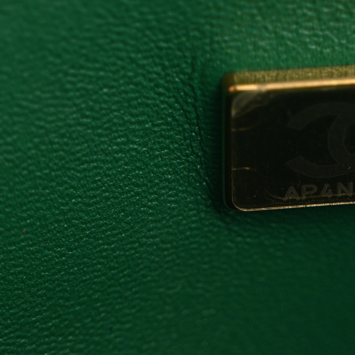 Caviar Quilted Small Double Flap Green