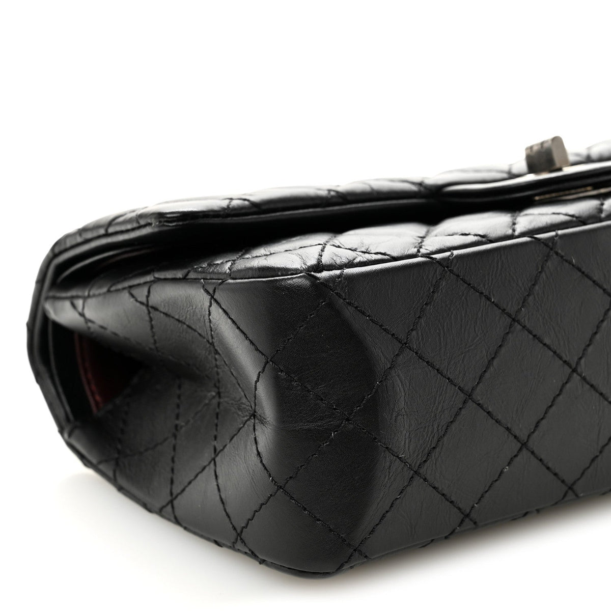 Aged Calfskin Quilted 2.55 Reissue 225 Flap Black