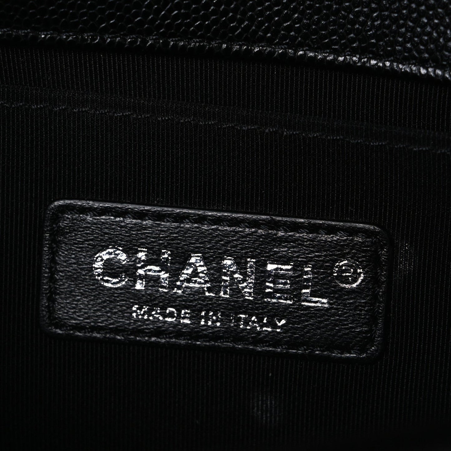 Caviar Quilted Small Boy Flap Black