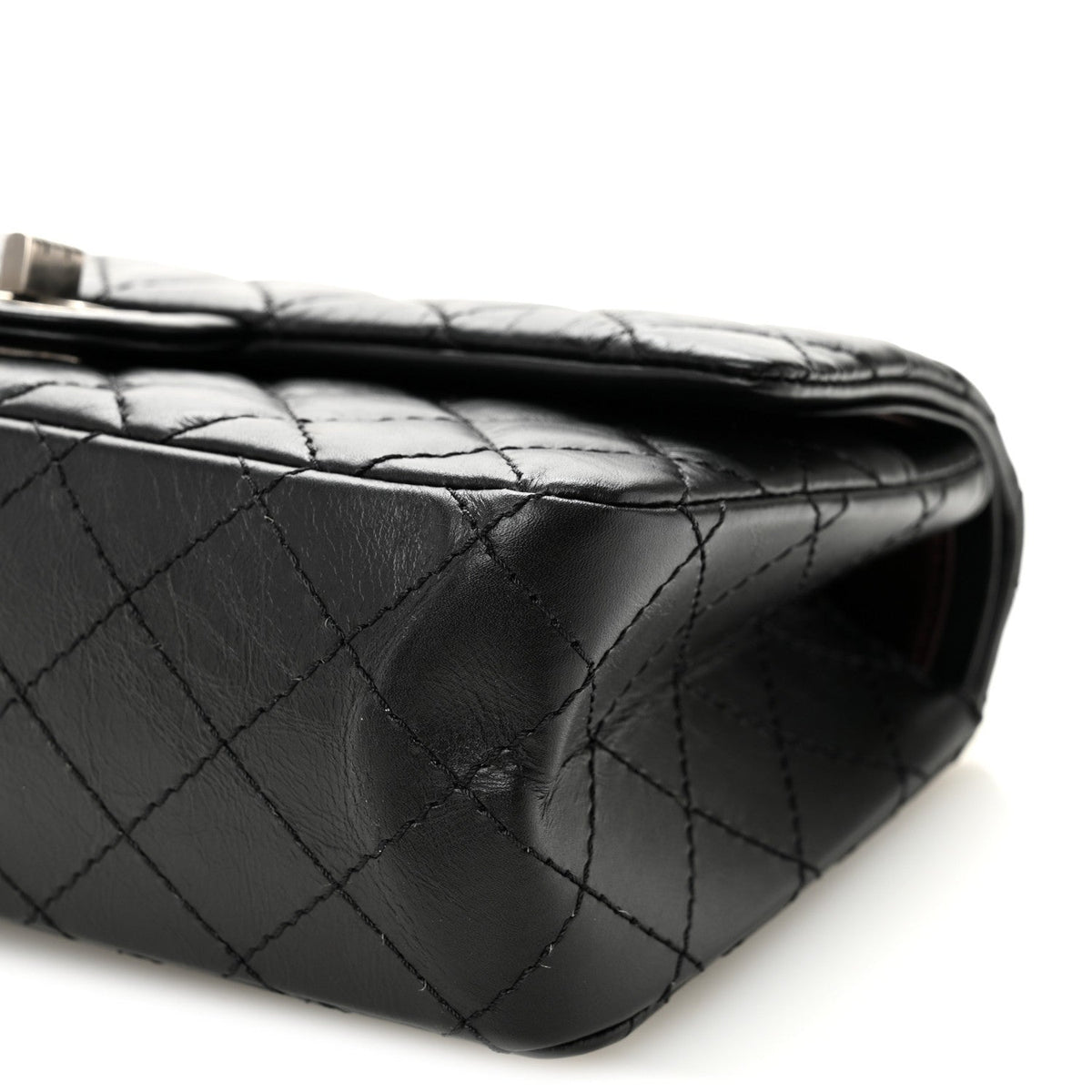 Aged Calfskin Quilted 2.55 Reissue 225 Flap Black