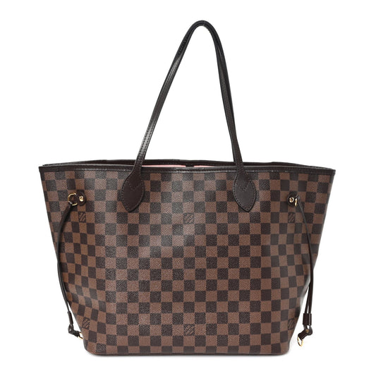Damier Ebene Neo Neverfull MM Rose Ballerine
