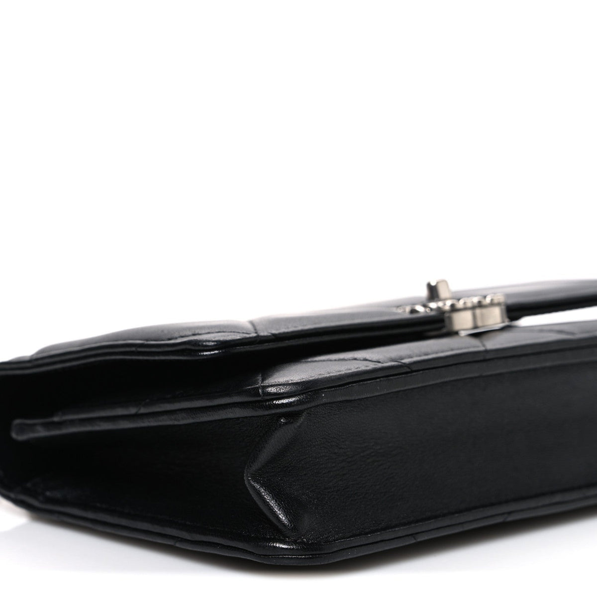 Lambskin Quilted Chanel 19 Wallet On Chain WOC Black