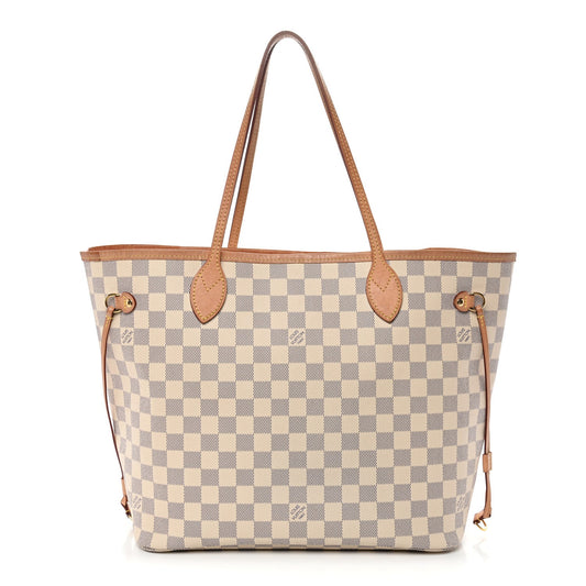 Damier Azur Neo Neverfull MM Rose Ballerine