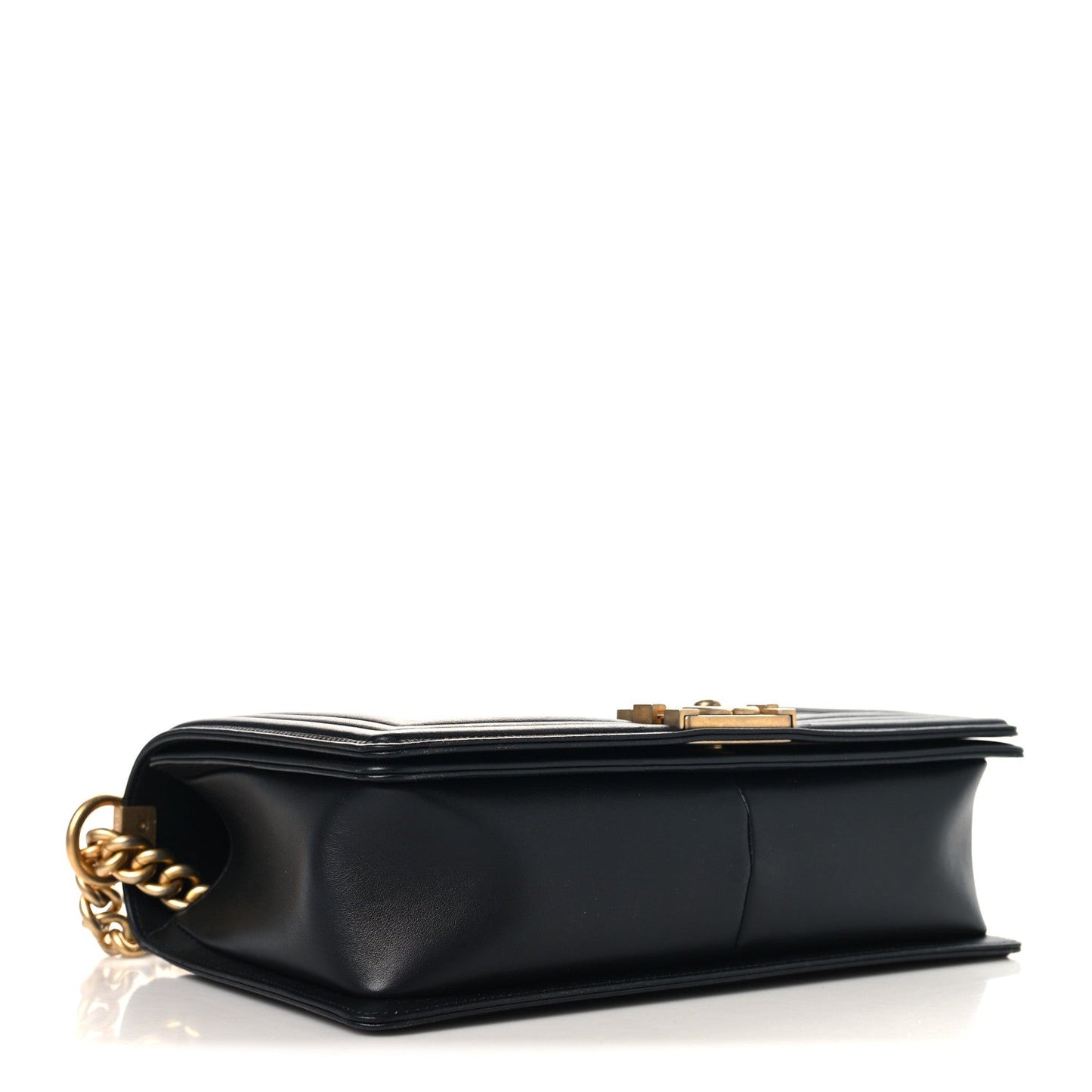 Calfskin Quilted New Medium Boy Flap Black