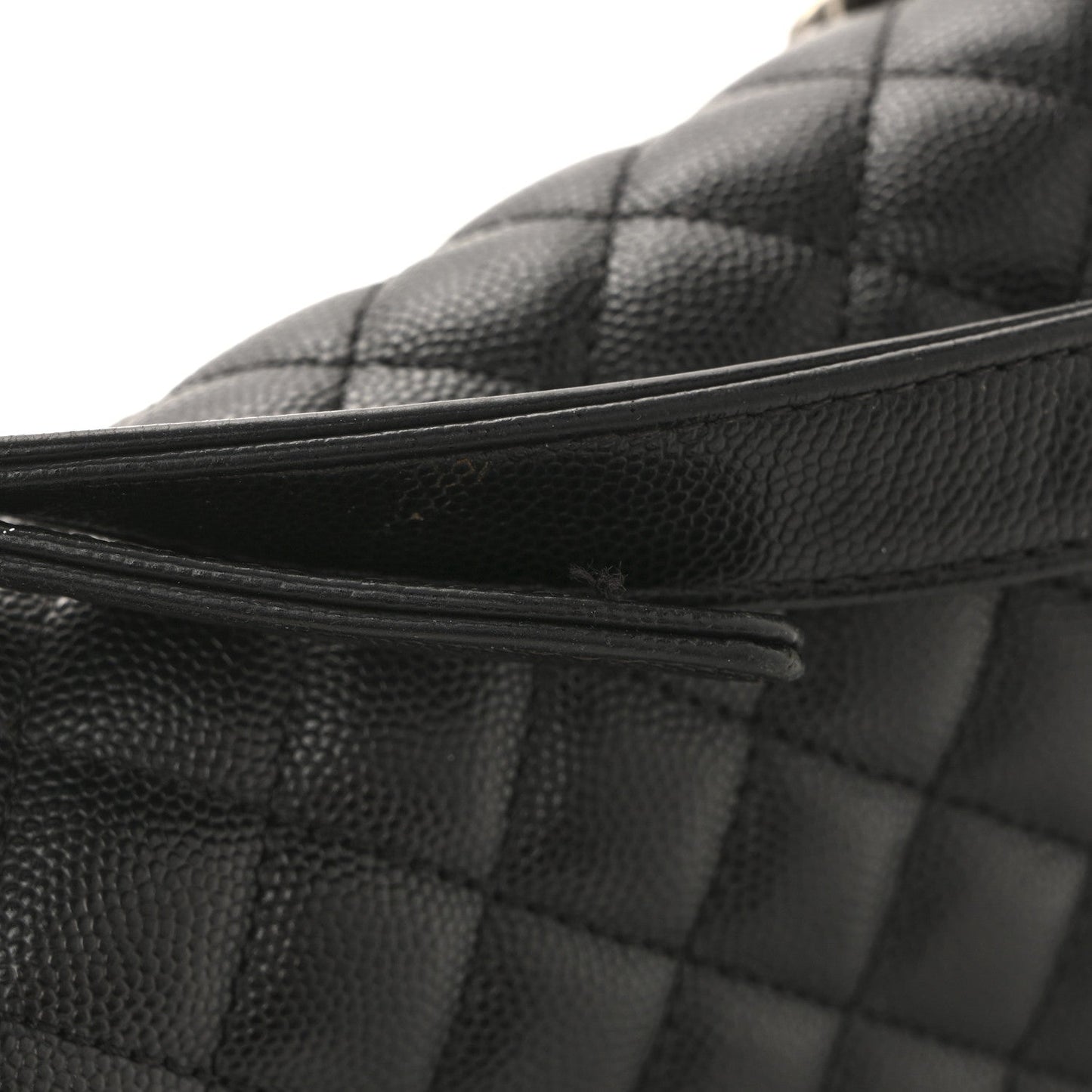 Caviar Quilted Small Boy Flap Black
